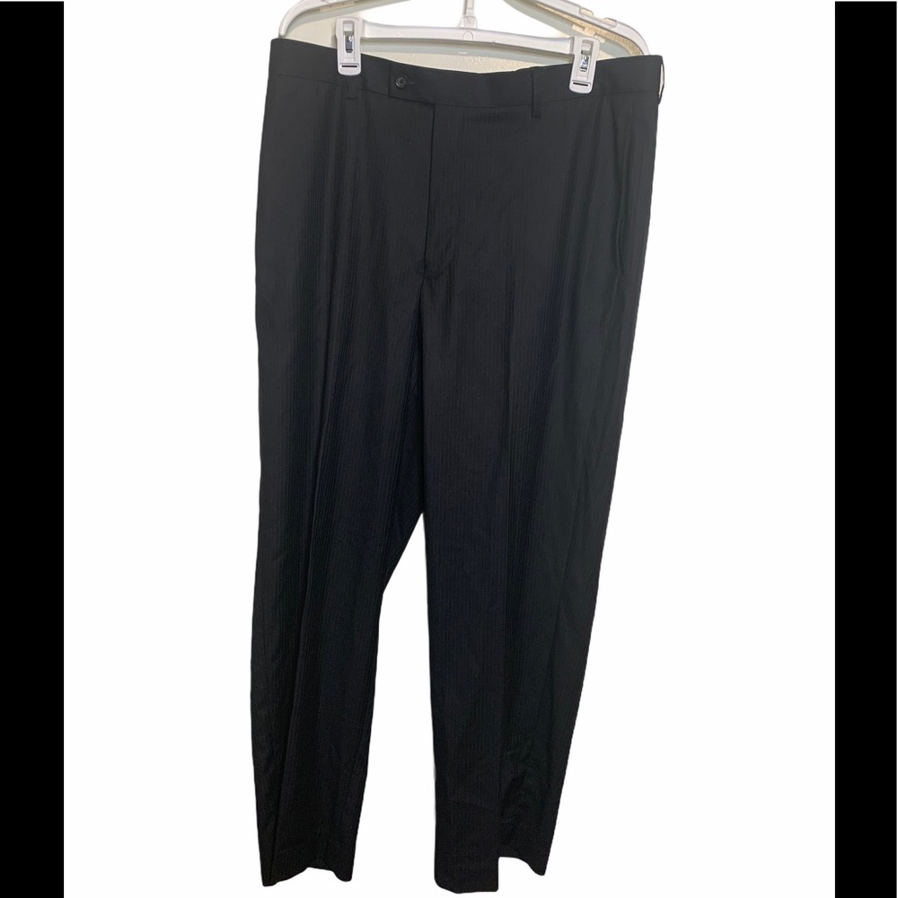 Van Heusen Pin Striped Grey Mens Dress Slacks Pant